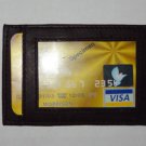 BLACK 100% LEATHER THIN Credit Card ID Wallet Holder. 154cc