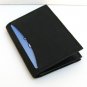 BLACK LEATHER Window ID Credit Cards Thin Wallet .