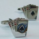 New Novelty SILVER ACE SPADES DEATH CARD SPADILLE POKER WSOP VEGAS DEALER New