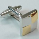 New Novelty Fashion Gift High quality Gold Silver Checker Groom Men's Cufflinks