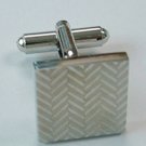 New Novelty Fashion Gift High quality Silver Wave Knob Groom Men's Cufflinks