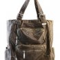 Bronze Washed Inspired Designer Urban Big School Handbag Tote