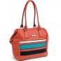 Orange designer inspired Multicolor Striped Celebrity Tall Shoulder Bag Purse