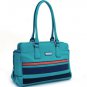 Turquoise designer inspired Multicolor Striped Celebrity Shoulder Bag Purse