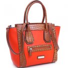 Red designer inspired Large Tote  Croco Trim Detachable Strap Handbag Purse