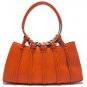 Red Designer Inspired Shoulder Bag w/ Looped In Ring Straps Handbag Purse