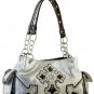 Silver Designer Cross Studs  Inspired tote Western Handbag Purse New