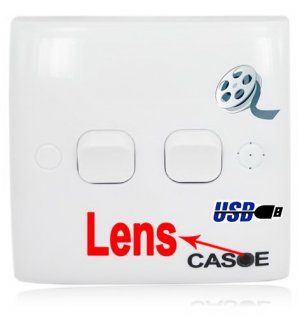 Power Switch Hidden Camera for Home Security Support TF Card and PC Connecting