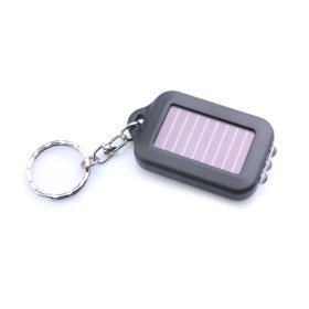 White Light Solar Powered Self-Recharge Flashlight Keychain