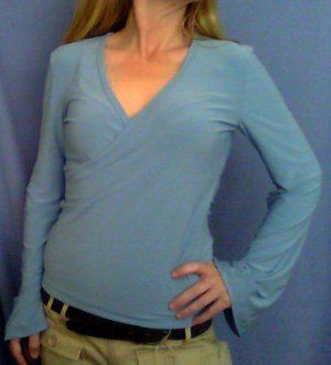NEW-- Yoga Wear- Super Comfy, Wrap-Style Yoga Top--Made in the USA---
