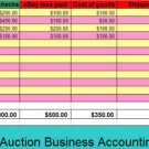 AUCTION BUSINESS MONTHLY ACCOUNTING SOFTWARE for ALL eBAY Sellers,  Version 5.0