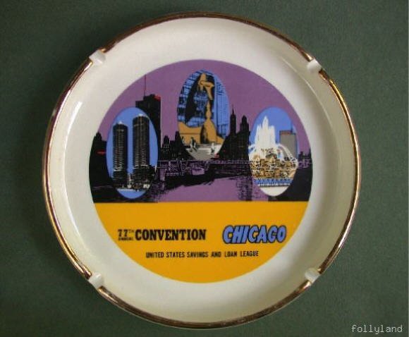 Ashtray Vintage Chicago Advertising Banker Convention