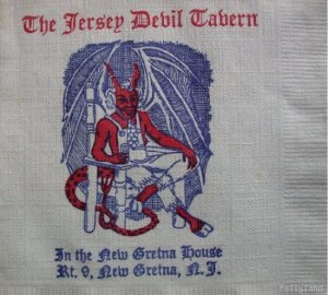 Old South Jersey Devil Tavern Paper Cocktail Bar Napkin