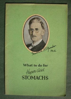 1934 Hyper Acid Stomachs Booklet Ad Pfunder Tablets