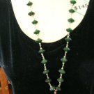 Antique Vaseline Glass Bead Necklace