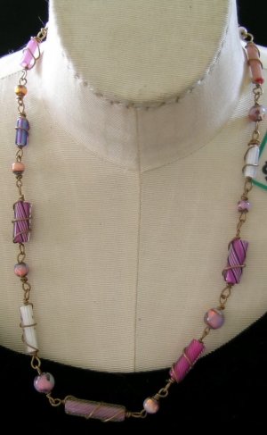 Art Glass Bead Necklace