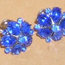 Vintage Coro Blue Earrings