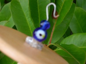 Colbalt Blue Silk Flicker Top Whorl Drop Spindle