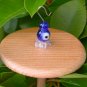 Colbalt Blue Silk Flicker Top Whorl Drop Spindle