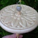Handcarved and Handlathed Sun Flower TOP WHORL DROP SPINDLE