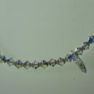 Crystal Aurora Borealis Swarovski Crystal Diamond Shaped Neclace with Pendant