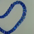 Sapphire Aurora Borealis Cube Swarovski Crystal Necklace