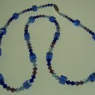 Alexandrite, Smoked Topas AB, Cobalt Blue Diamond Shaped Swarovski Crystal/ Sapphire Cubes Necklace