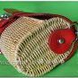 Straw Tote Bag Beading & shells handbag