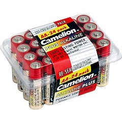 AA Alkaline Long-Lasting Batteries - 24 Pack