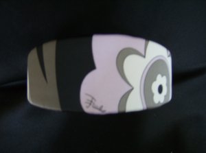 NEW HEADBAND M/W AUTHENTIC SIGNED EMILIO PUCCI SILK LAVENDAR / GRAY