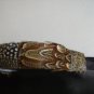 New Feather Headband "Mahogany" Pheasant & Black/White Guinea feathers 1.5"W