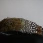 New Feather Headband "Mahogany" Pheasant & Black/White Guinea feathers 1.5"W