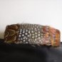 New Feather Headband "Mahogany" Pheasant & Black/White Guinea feathers 1.5"W