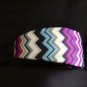 New Headband m/w Missoni Zigzag Silk Fuschia, Blue, Green, Aqua