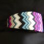 New Headband m/w Missoni Zigzag Silk Fuschia, Blue, Green, Aqua