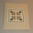 Acorn Sampler Cross Stitch Card