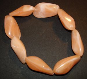 Creme Rust Beaded Bracelet