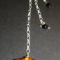 Silver Three String Amber Pendant