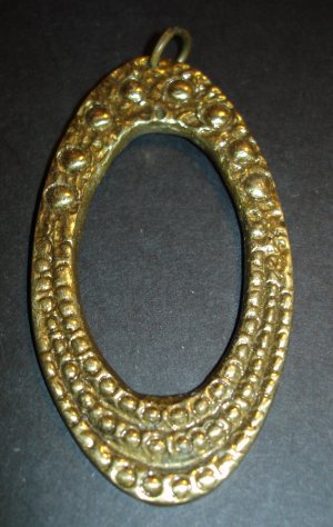 Gold Oval Pendant