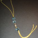 Golden Blues Beaded Necklace