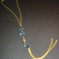 Golden Blues Beaded Necklace