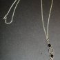 Silver & Black Ovals Necklace