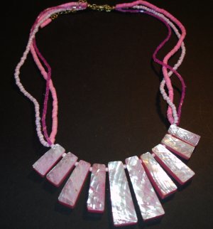 Pink Shell & Bead Necklace