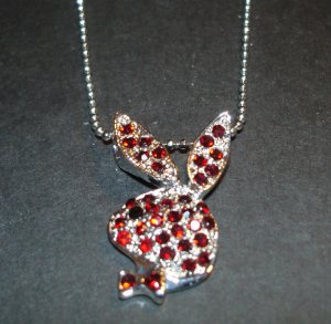Silver & Red Playboy Bunny