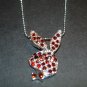 Silver & Red Playboy Bunny