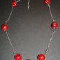 Shattered Red Globe Necklace