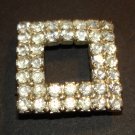Rhinestone Square Brooch