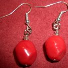 Red Boulder Earrings