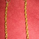 Gold & Blue Circle Dangle Earrings