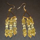 Gold & Leopard Chandelier Earrings
